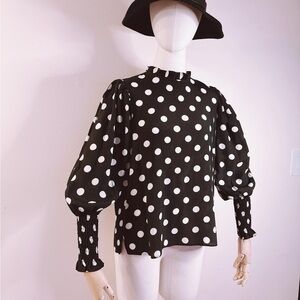 Polka dot blouse